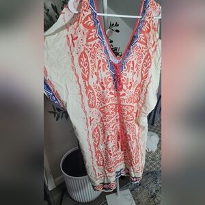 Flying Tomato Open Shoulder Sleeves Shift Dress